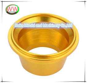 Aluminium 6061 T6, emas, anodisasi merah, diproduksi oleh pusat mesin CNC